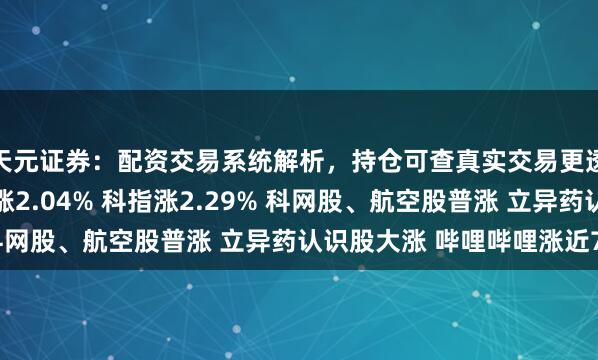 天元证券：配资交易系统解析，持仓可查真实交易更透明 港股收评：恒指涨2.04% 科指涨2.29% 科网股、航空股普涨 立异药认识股大涨 哔哩哔哩涨近7%